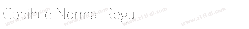 Copihue Normal Regul字体转换